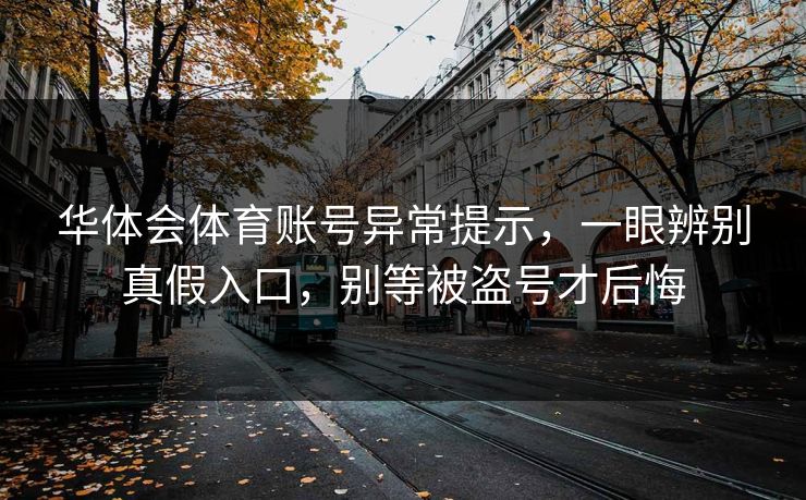 华体会体育账号异常提示，一眼辨别真假入口，别等被盗号才后悔